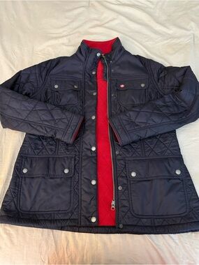 Barbour Bartlett Quilt Navy Jacket size 10